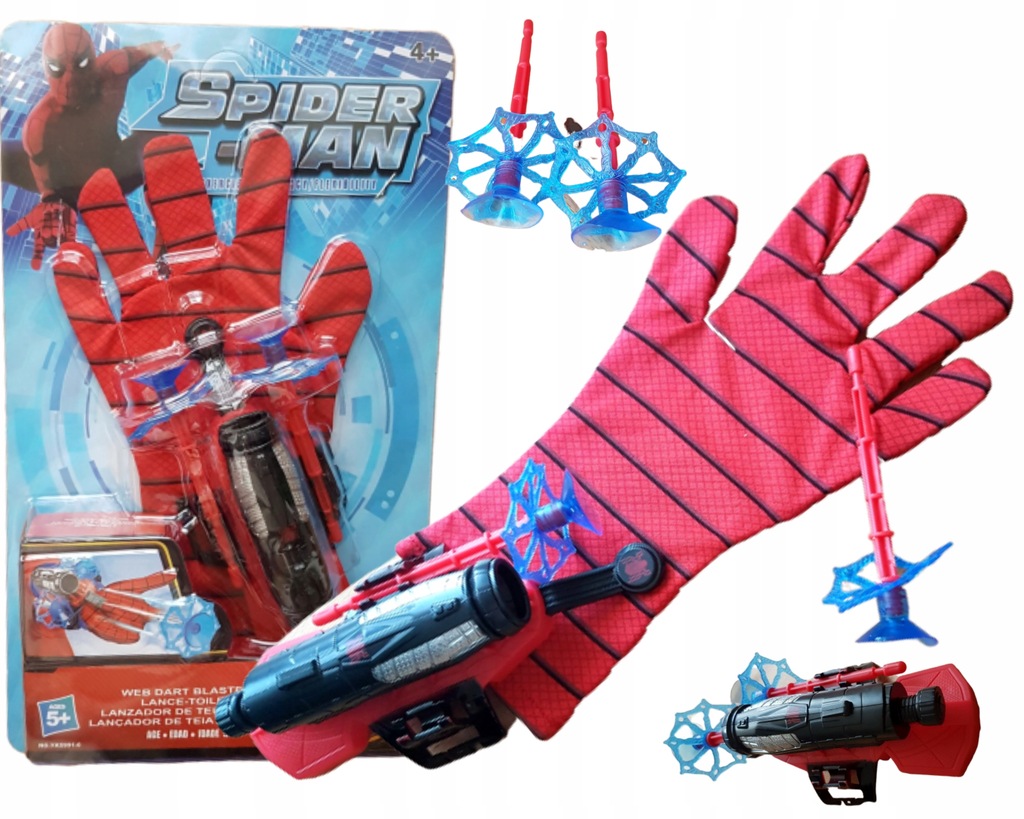 SPIDERMAN RĘKAWICA WYRZUTNIA Z POCISKAMI Strzałki Lotki SPIDERMAN - obrazek 2
