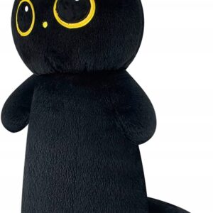 MASKOTKA PLUSZAK PODUSZKA KOT CZARNY DŁUGI 40 cm