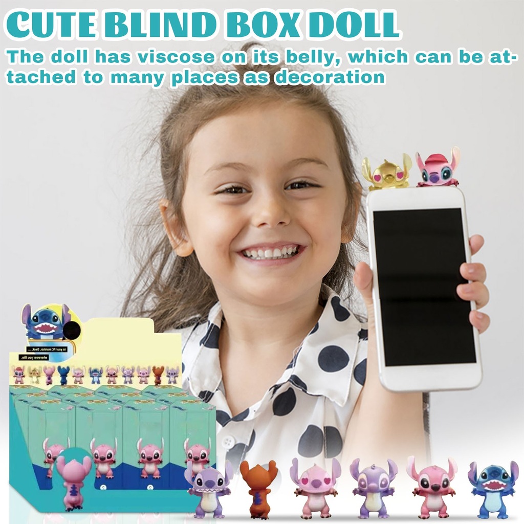 SONNY ANGEL STITCH FIGURKA STICH NIESPODZIANKA NA TELEFON TABLET - obrazek 3