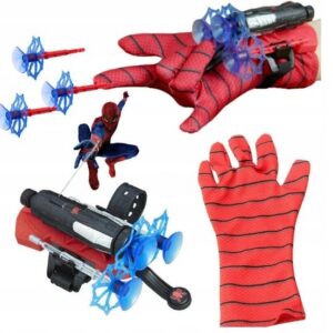 SPIDERMAN RĘKAWICA WYRZUTNIA Z POCISKAMI Strzałki Lotki SPIDERMAN