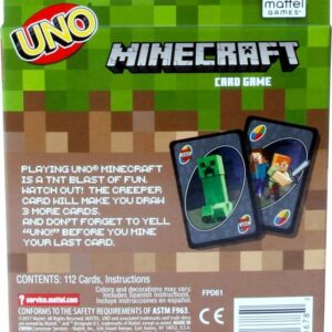 Karty UNO Minecraft Mattel Gra Uno 112 KART