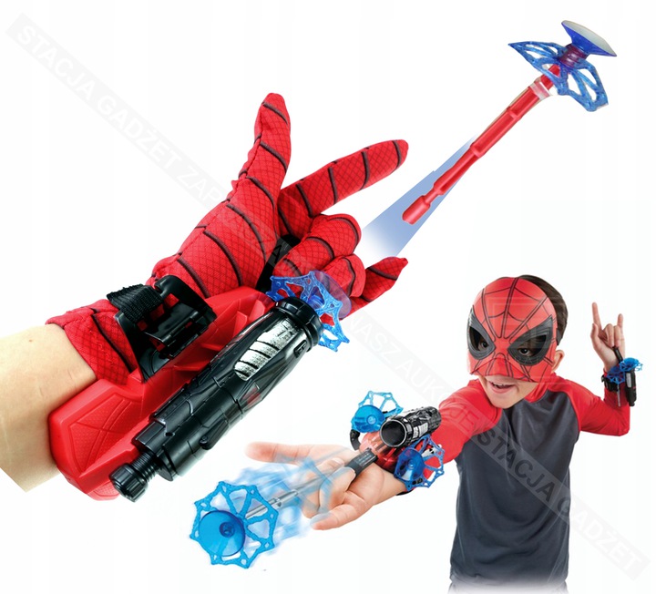 SPIDERMAN RĘKAWICA WYRZUTNIA Z POCISKAMI Strzałki Lotki SPIDERMAN - obrazek 9