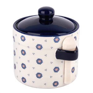 Cukiernica Pojemnik na Sól Ceramiczny z łyżeczką 400 ml