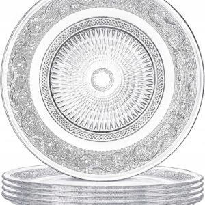 Talerzyki deserowe Talerze Szklane dla 6 osób Kryształowe 20 cm 5five