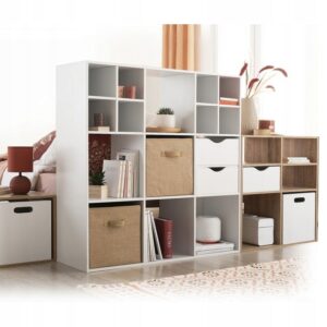 Pojemnik do szafy kwadratowy 31×31 cm brązowy organizer