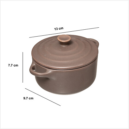 Naczynie Ceramiczne do Piekarnika Zapiekania z pokrywka KOKILKA 10cm - obrazek 3