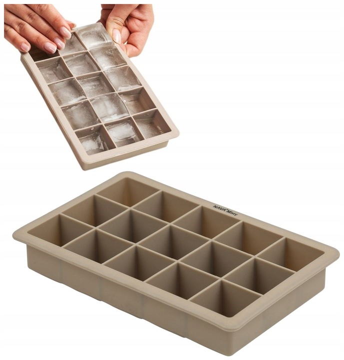 Foremka Silikonowa Forma do Kostek Lodu 15 Kostki Duże Kostki 3cm