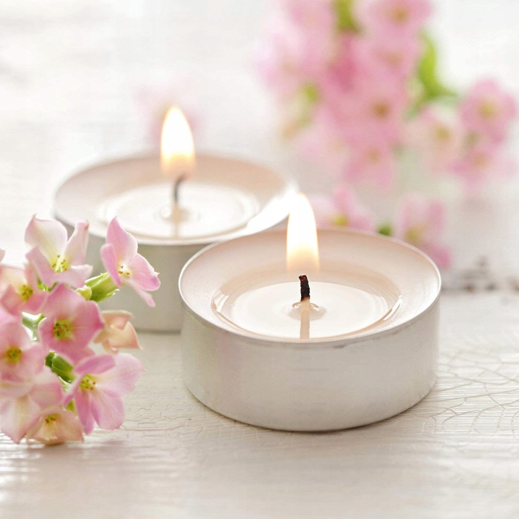 TEALIGHT 50 SZTUK ŚWIECZKI TEALIGHT BEZZAPACHOWE PODGRZEWACZE ŚWIECA - obrazek 2