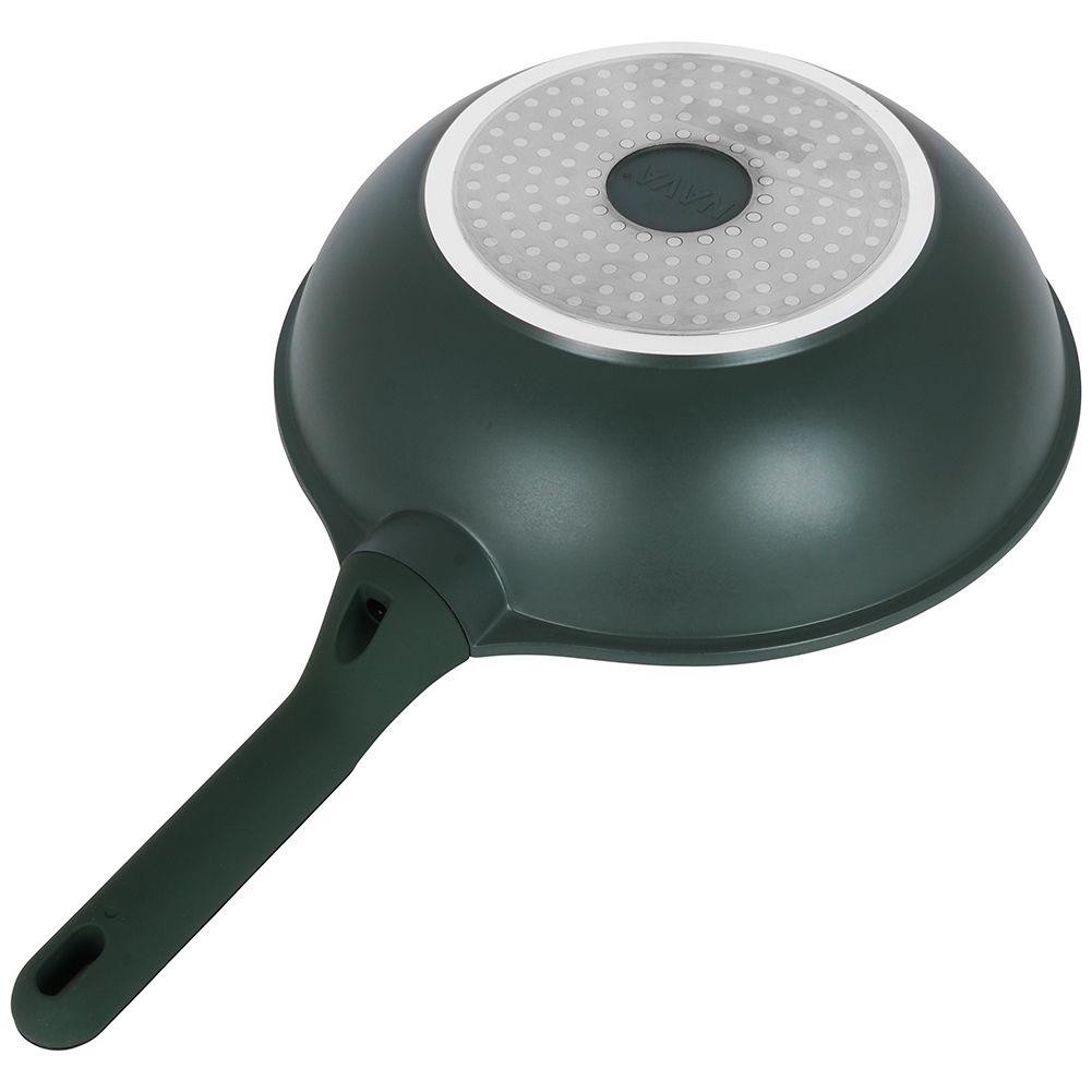Patelnia głęboka ze szklaną pokrywką granitowa wok 28 cm 3,5 l - obrazek 3