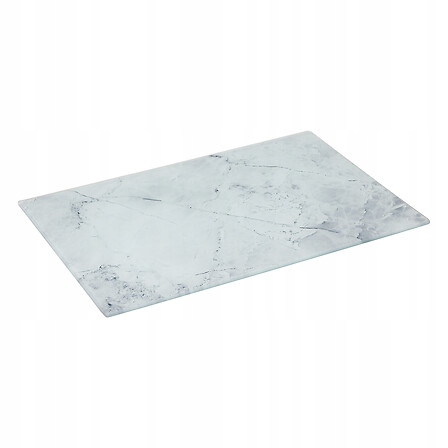 Szklana Deska Do krojenia Marmur BIAŁA Deska Kuchenna 30*20 cm - obrazek 2
