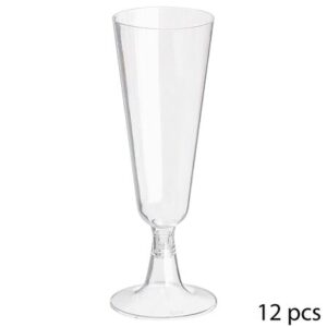 Kieliszki do szampana Plastikowe na nóżce Kieliszek do Wina 150 ml x 12 sztuk