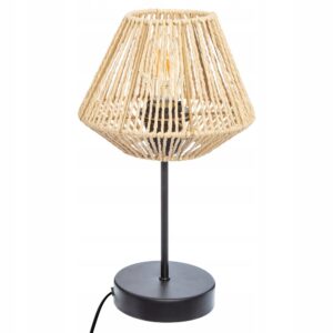 LAMPA STOŁOWA Lampka nocna Sznurkowy Klosz LAMPA BOHO 34cm