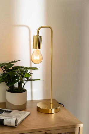 Lampa Stołowa Atmosphera Lampka nocna złota 40 W LOFT