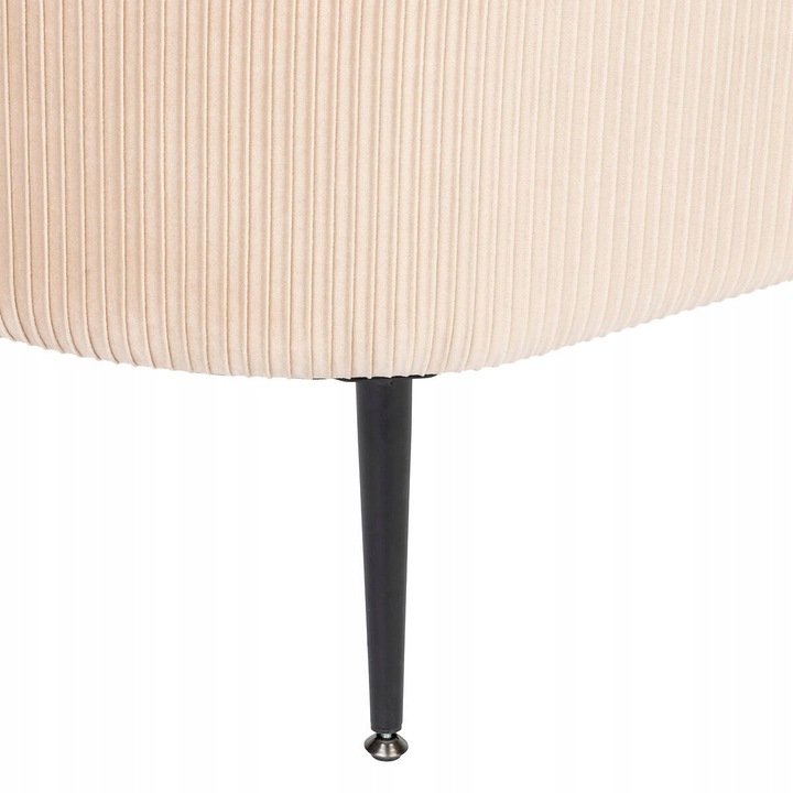 Pufa do przedpokoju SOLARO – beżowa welurowa ławka ze schowkiem 100×40×53 cm, tapicerowana, nowoczesny design - obrazek 4