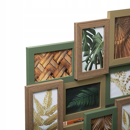 Ramka na Zdjęcia Boho Zielona MDF 65x51,5 cm – Multiramka na 12 Zdjęć 10x15 Atmosphera - obrazek 5