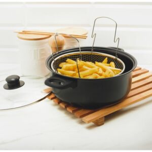 Garnek do głębokiego smażenia 24 cm – do frytek, makaronu i warzyw | Głęboki rondel kuchenny