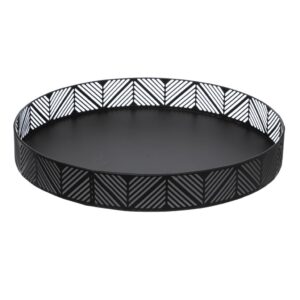 Taca Metalowa Do Serwowania Czarna Taca śniadaniowa Boho 30 cm