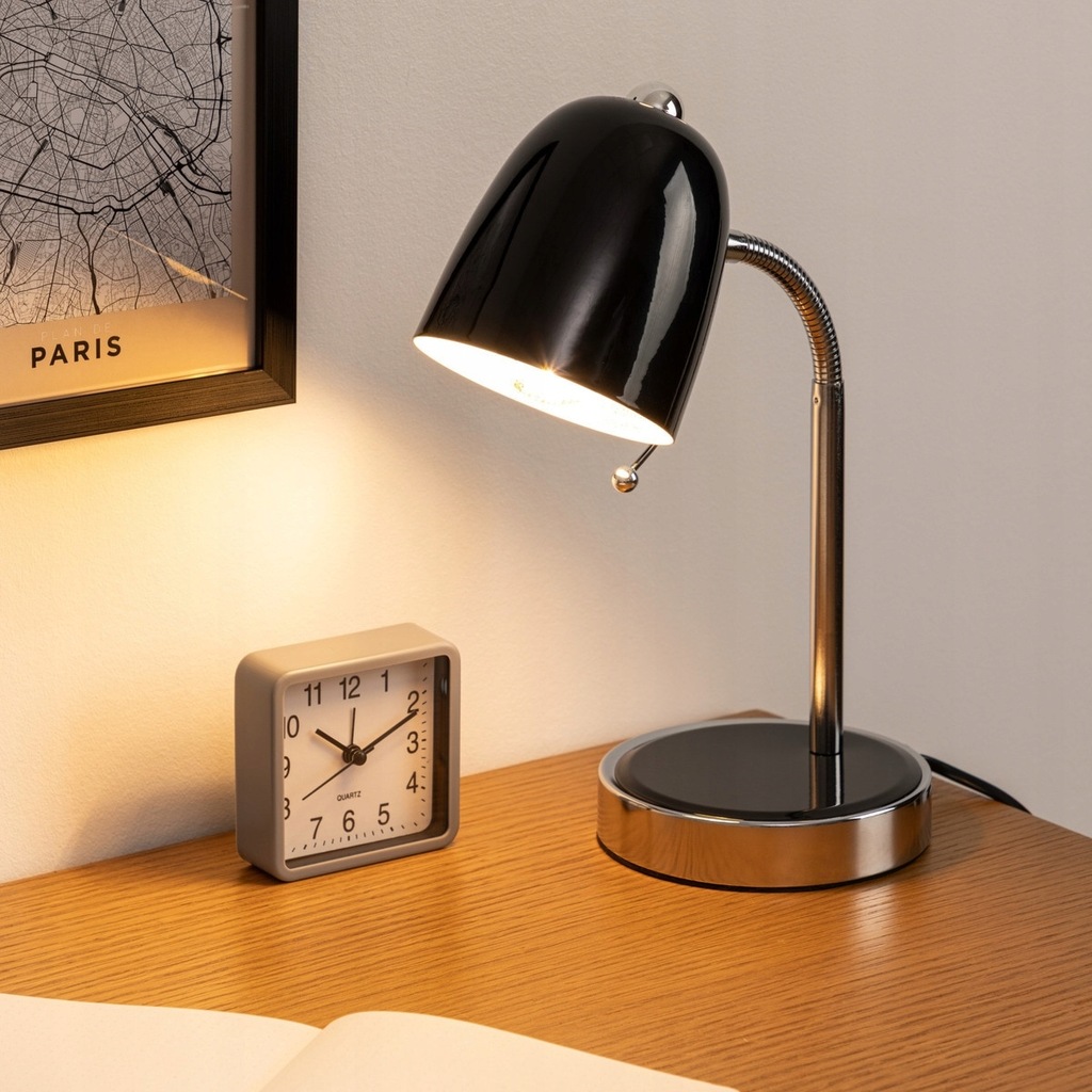 Metalowa Lampka na biurko Lampa biurkowa Atmosphera Czarna Loft Retro - obrazek 2
