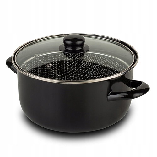 Garnek do głębokiego smażenia 24 cm – do frytek, makaronu i warzyw | Głęboki rondel kuchenny - obrazek 4