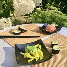 Elegancki zestaw do sushi dla dwojga – bambus i ceramika (Arte Regal)