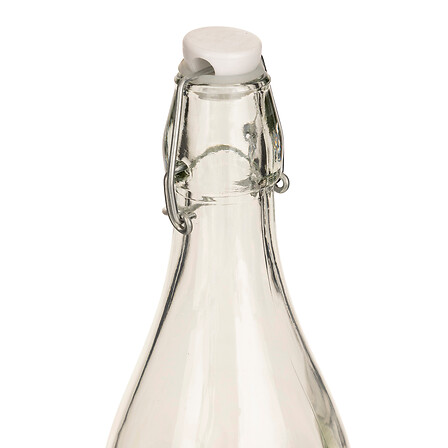 Butelka szklana 1 l z nadrukiem na wino soki lemoniadę korek - obrazek 3