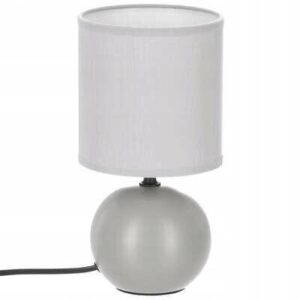 Lampka nocna do Sypialni Dekoracyjna Ceramiczna Atmosphera szara Lampa