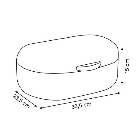 Chlebak metalowy kremowy 33,5 cm pojemnik na chleb stalowy do kuchni - obrazek 5