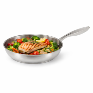Patelnia stal nierdzewna 24 cm indukcja nitowana do zmywarki inox –