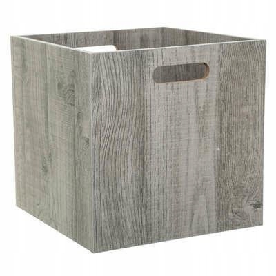 Pudełko Pojemnik do Regału IKEA 31x31 Szare MDF 5five na Ubrania Książki