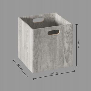 Pudełko Pojemnik do Regału IKEA 31×31 Szare MDF 5five na Ubrania Książki