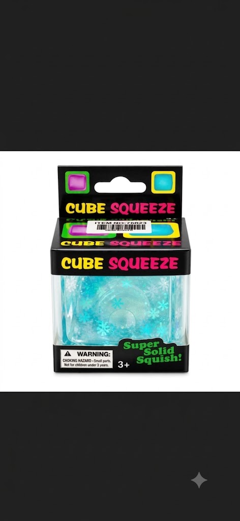 Gniotek Antystresowy Kostka Lodu SQUISHY MOCHI 5cm Nice Cube - obrazek 7