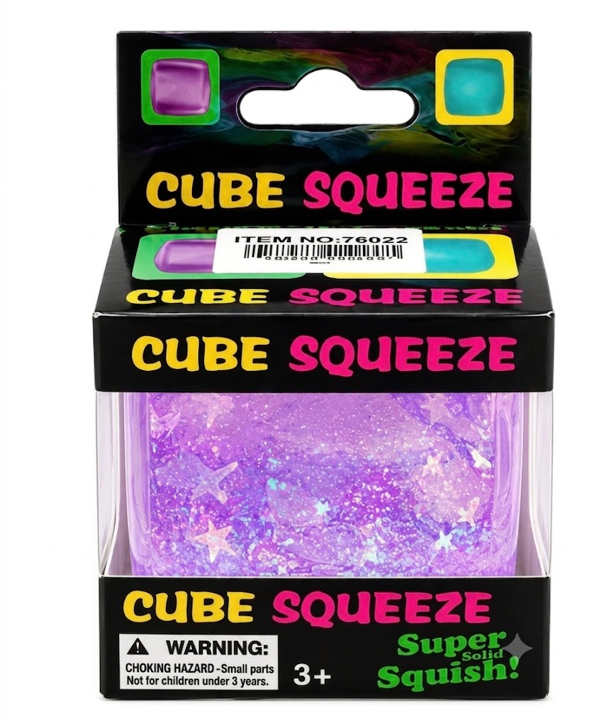 Gniotek Antystresowy Kostka Lodu SQUISHY MOCHI 5cm Nice Cube - obrazek 3